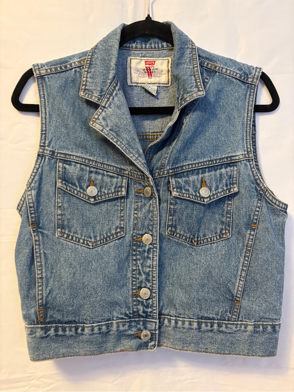 Vintage Levi's Light Blue Denim Sleeveless Vest